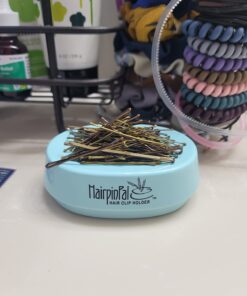 HairpinPal Magnetic Bobby Pin Holder - Easy Hair Clip and Pin Collector - Manage Hair Clips - Keeps Rooms Tidy - Sea Foam Teal - Made in the USA 37 61P76J9d7NL