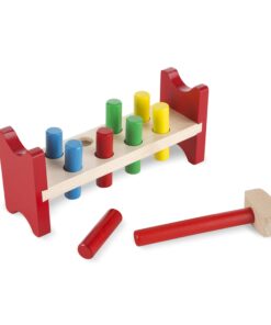 Melissa & Doug Deluxe Wooden Pound-A-Peg Toy With Hammer Standard 12 61P7HT1yNPL 1