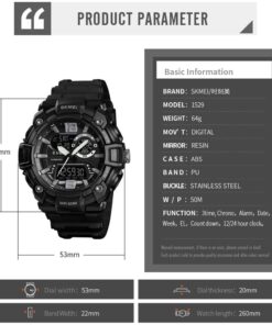 Gosasa Big Dial Digital Watch S Shock Men Military Army Watch Water Resistant LED Sports Watches Green 24 61P7mIsgS5L