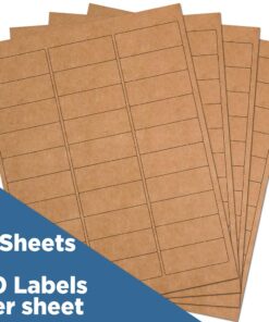 Alternative view of JAM PAPER Return Address Labels - Standard Mailing - 1 x 2 5/8 - Brown Kraft - 120 Shipping Labels/Pack 2 5/8" x 1" Labels