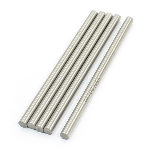 RilexAwhile 5Pcs 100mm x 5mm Stainless Steel Ground Shaft Round Rod for RC Helicopter Airplane X-Small