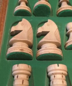 Wegiel Handmade European Ambassador Chess Set - Wooden 21 Inch Beech & Birch Board with Felt Base - Carved Hornbeam & Sycamore Wood Chess Pieces Ambassador - Brown 84 61PAnVKeKQL