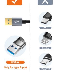 CableCreation Short USB to USB Cable 1.6FT, USB 3.0 Type A Male to Male Cable for Laptop Cooling Pad, External Hard Drive, Camera, Handwriting Board, Radiator and More, Space Gray, 0.5M 1.6FT/0.5M 14 61PBAxyXqfL