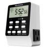Outlet Timer, NEARPOW Dual Digital Light Timer with 2 Independently-controlled Outlets, 18 ON/OFF Programs, 24-Hour and 7-Day Programmable,Indoor Heavy Duty Electrical Timer Switch, 3 Prong, 15A/1800W 1 10 61PBNFf7TyL