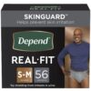 Depend Real Fit Incontinence Underwear for Men, Disposable, Maximum Absorbency, Small/Medium, Grey, 56 Count (2 Packs of 28), Packaging May Vary 16 61PBwmUVWrL