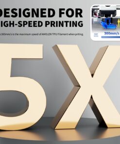 AMOLEN TPU Filament 1.75mm,Flexible 3D Printer Filament for High Elasticity and Smooth 3D Printing,Black 1kg/2.2lbs Tpu-black 10 61PC1qF BL