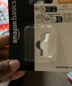 Amazon Basics 8-Pack AAA Alkaline High-Performance Batteries, 1.5 Volt, 10-Year Shelf Life 8 Count (Pack of 1) 32 61PDA3oZRBL