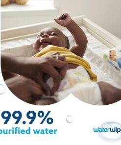 WaterWipes Plastic-Free Original Baby Wipes, 99.9% Water Based Wipes, Unscented & Hypoallergenic for Sensitive Skin, 60 Count (Pack of 12), Packaging May Vary 60 Count (Pack of 12) 23 61PDG0R8FvL