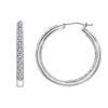 Amazon Collection Platinum or Gold Plated Sterling Silver Inside-Out Hoop Earrings made with Infinite Elements Zirconia 3 carat 6 61PGHiwacZL