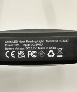 Gritin LED Neck Reading Light,Book Light for Reading in Bed-Eye Caring 3 Colors,Dimmable Brightness,Bendable Arms,80+Hrs Runtime,Neck Round Design,Comfortable&Lightweight for Reading,Crafting,Knitting Black 31 61PHYYpf3QL