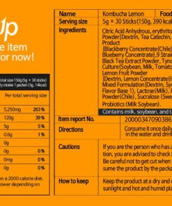 Alternative view of RAWEL Kombucha Powder(5g x 30packs) / Lemon Powdered Drink Mix with Prebiotics/Fermented Drink Tea Powder/Support gut health and immunity (Lemon)