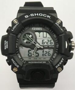 FANMIS Mens Analog Digital Dual Display Sports Watches Military Multifunctional 50M Waterproof LED Watch with Alarm Stopwatch Backlight 12H/24H Outdoor Running Swimming Black 33 61PHsBknbRL