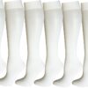 Differenttouch 6 Pairs Pack Women Opaque Stretchy Spandex Knee High Trouser Socks 9-11 White 2 61PIxxClERL