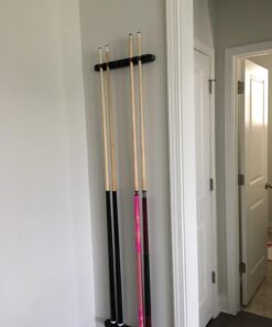 Action Standard 6 Pool Cue Stained Wood Wall Rack with Clips Midnight 20 61PJw1r0iHL