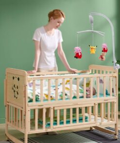 26inch White Baby Crib Mobile Music Box Bed Bell Toy Holder Arm Bracket Nut Screw Music Box Holder Set Parts for Baby Bed Perambulator (Without Dolls) 20 61PKdtMJj6L