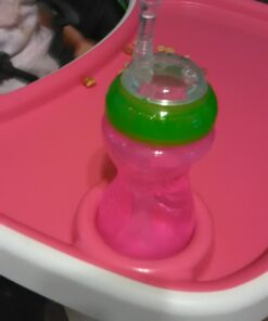 Alternative view of Nuby 2-Pack 10 Ounce No-Spill Cup with Flexi Straw, Blue/Orange