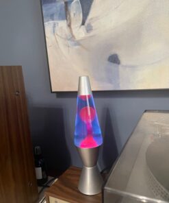 14.5-Inch Silver Base Lava Lamp with Purple Wax in Blue Liquid - 2118 Purple/Blue 26 61PLd9dLHsL