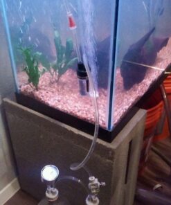 DIY CO2 Generator System Kit with Pressure Gauge Air Flow Adjustment Valve - Pressurized CO2 Kit for Aquarium Plants Tube Valve for Bottle - CO2 Regulator Aquarium for CO2 Diffuser - Grow System 48 61PM2Gsq7ZL