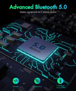 Aisidra Bluetooth Transmitter Receiver V5.0 Bluetooth Adapter for Audio, 2-in-1 Bluetooth AUX Adapter for TV/Car/PC/MP3 Player/Home Theater/Switch, Low Latency, Pairs 2 Devices Simultaneously Black 21 61PMBVBgeYL