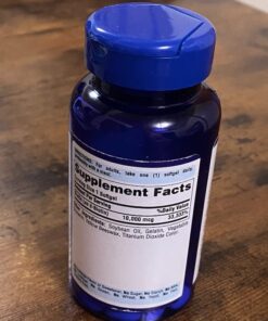 Puritan's Pride Biotin 10000 Mcg, Helps Promote Skin, Hair and Nail Health, Softgels 100 Count Unflavored 43 61POInim7xL