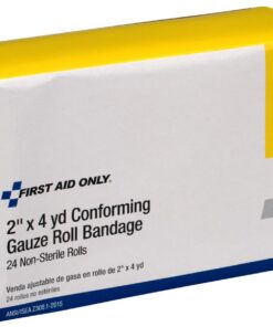 First Aid Only 5-6600 Stretch Gauze Bandage, 4-Yard Stretched Length x 2-Inch Width (Box of 24) 1 Boxes Standard Packaging 10 61POT BcmlL