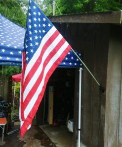 Evergreen Flag Bracket Two-Position 45 and 90 Degree | Cast Iron | Black | Hardware Incl | Outdoor Home and Garden Décor | Residential or Commercial | Wood Metal Plastic Pole - Not Included | 24 61POysUHsTL