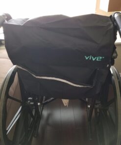 Vive XL Wheelchair Bag - Waterproof, Scratch-Resistant, Double-Stitched, Machine Washable Accessory for Adults, Seniors, 15 Colors - Storage Walker Backpack to Hang on Back of Wheel Chair Black 30 61PPqkHtrwL