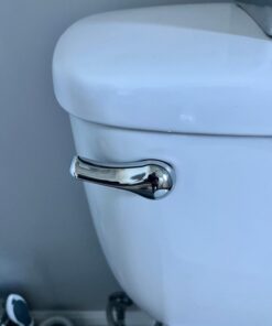 Qualihome Toilet Handle Lever Flush Replacement, Front Mount, Chrome, Universal Fitting Chrome Polished 33 61PRP6LzD1L