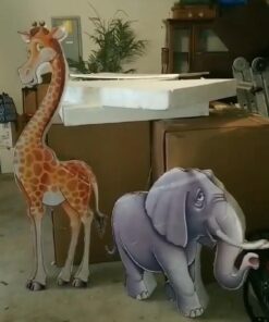 Beistle 6 Piece Plastic Jungle Theme Safari Animal Photo Backdrops for Birthday Party Supplies, 17” – 64”, Multicolored Jungle Animal 37 61PSpDp6ifL