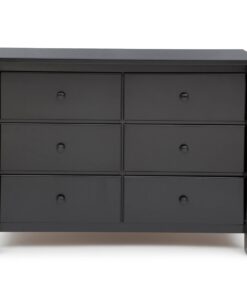 Alternative view of Delta Children Universal 6 Drawer Dresser with Interlocking Drawers - Greenguard Gold Certified, Black 6 Drawer w Interlocking
