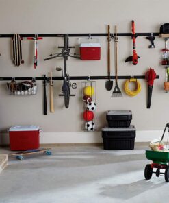 Rubbermaid FastTrack 2-Handle Hook (S Hook), Mounted Garage Storage and Space Saving Organization System for Rakes/Brooms/Toys/Ladders Double-Handle Hook 15 61PUHsdtp2L