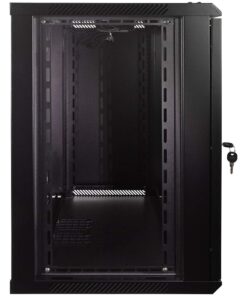 NavePoint 12U Server Rack Enclosure with Glass Door, Cooling Fan, Locks, & Removable Side Panels - 12U Wall Mount Network Cabinet 19 Inch Rack 17.7 Inches Deep 30 61PWUsmb5L