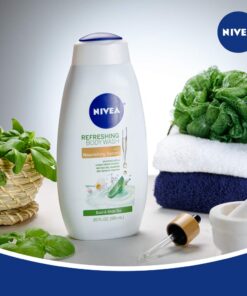 NIVEA Basil and White Tea Body Wash with Nourishing Serum, 20 Fl Oz Bottle 20 61PXB4OowDL