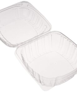 Alternative view of DART Container C53PST1-100 DART 5" Clear Hinged Plastic Food Take Out to-Go/Clamshell Container 100 Pack, 5 Inch