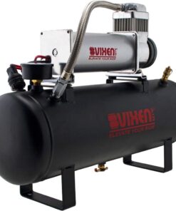 Vixen Horns Train Horn Kit for Trucks/Car/Semi. Complete Onboard System- 200psi Air Compressor, 2.5 Gallon Tank, 4 Trumpets. Super Loud dB. Fits Vehicles like Pickup/Jeep/RV/SUV 12v VXO8580/4318B 14 61PYlnz62NL