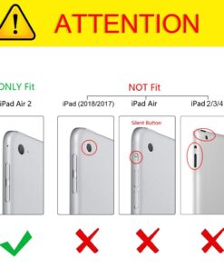 Alternative view of iPad Air 2 Case, BENTOBEN [Hybrid Shockproof Case] with Kickstand Rugged Triple-Layer Shock Resistant Drop Proof Case Cover with Retina Display/iPad 6, Navy Blue/Green M753-Navy Blue/Green