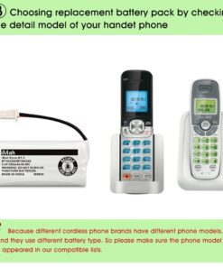 iMah Ryme B1-3 BT162342 BT262342 2.4V 300mAh Ni-MH Cordless Telephone Batteries Compatible with AT&T CL81101 EL5210 EL52400 VTech CS6409 CS6419 CS6429 CS80100 Handset, Pack of 4 4-Pack, BT162342/BT262342 11 61PbTSvCIwL
