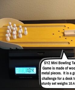 Table Top Mini Bowling Game Set-Tabletop Wooden Board Mini Arcade Desktop Tiny Bowling Shooting Alley Office Desk Stress Relief Gadgets Small Finger Toys Fun Gag Gifts for MenWomen Kids Teens Boys 18 61Pc9zdX2KL