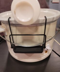 Slow Cooker Lid Holder for Cooking, Hand Free Pot Lid Organizer Fits Most Slow Cookers, Stainless Steel Pot Lid Rack with Silicone Sink Keeps Countertop No Mess (Black, 2 Pack) Black 44 61PdLh5DgCL