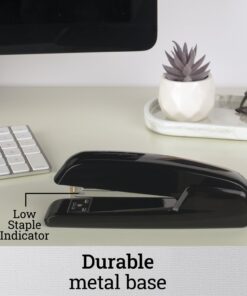 Swingline Stapler, Office Desk Stapler, 20 Sheet Paper Capacity, Durable, Heavy Duty Stapler for Office Desktop or Home Office Supplies, Black (64601) 12 61PeCK4AMlL