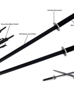 Snake Eye Tactical Dual Twin Ninja Sword with Dual Shoulder Sheath Each Blade 1456SE 10 61Pg VZRy0L