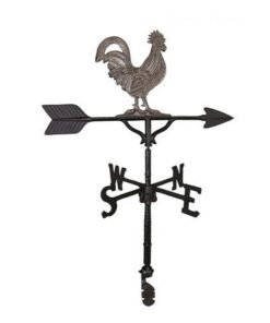 Montague Metal Products 32-Inch Weathervane with Swedish Iron Rooster Ornament