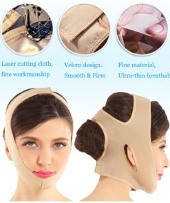 JOLY Full Face Style Anti Wrinkle Face Slimming Cheek Mask Lift V Face Line Slim 4 Size for Your Choice (XL-#1843) X-Large 18 61Pggv7bwDL