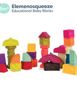 B. toys- Alphabetical Sort & Stack Developmental Baby Blocks- 26 soft blocks for kids & babys- Elemenosqueeze- 6 months + Baby Blocks Set 1 29 61Pi1EDSlIL