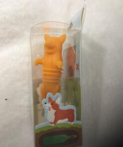 TrueZoo Corki Bottle Stopper, Corgi Animal Cork, Novelty Wine Stopper, Silicone, Set of 1, Orange 27 61Pia7vB6xL