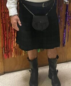 Etrading 7.5" x 6.5" Renaissance Scottish Medieval Faux Leather Sporran Pouch Bag 23 61PjilCMlrL