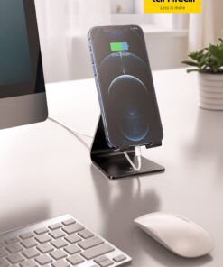 Lamicall Adjustable Cell Phone Stand, Desk Phone Holder, Cradle, Dock, Compatible with iPhone 15, 14, Plus, Pro, Pro Max, 13 12 X XS,4-8" Phones, Office Accessories, All Android Smartphone, Black 38 61PkRjlt38L