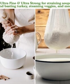 Regency Wraps 100% Cotton Cheesecloth for Basting Turkey, Canning, Straining, Cheesemaking, Natural Ultra-Fine, 9 sq ft, Pack of 4 Natural Ultra Fine 9 sq ft (Pack of 4) 11 61PkvjyEsDL