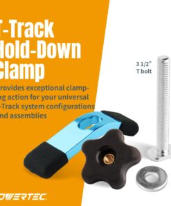 POWERTEC 71389 T-Track Mini Hold-Down Clamp, 3-5/8" L x 3/4" W – 2 Pack Mini Hold Down Clamp, 2 Pack 18 61PmFQXhpmL
