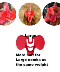 Weilan 21 PCS Pinless Peepers with Pliers Chicken Peepers Eye Glasses Pheasant Poultry Blinders Spectacles Anti-Pecking Plier Tool(Red) 21 Pcs Red Large 17 61PmYk EecL